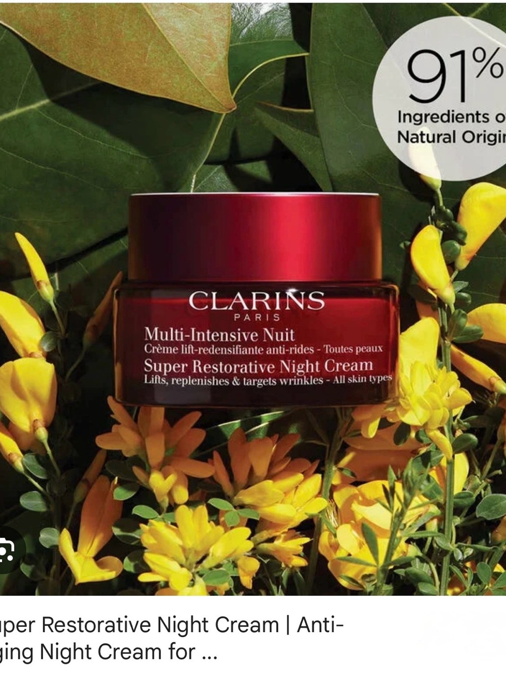 Clarins Super Restorative Night Cream - Red